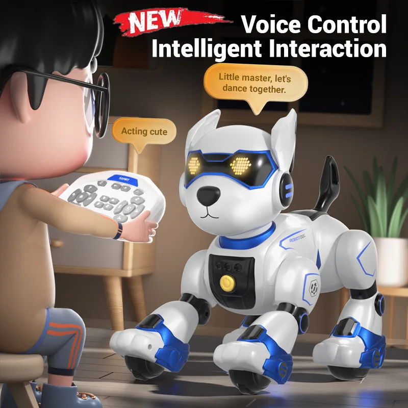 Robot Giocattolo Programmazione Intelligente Elettronico Pet Rc Robot Cane Controllo Vocale Stunt Dog Funzione Di Induzione Giocattoli Per Bambini