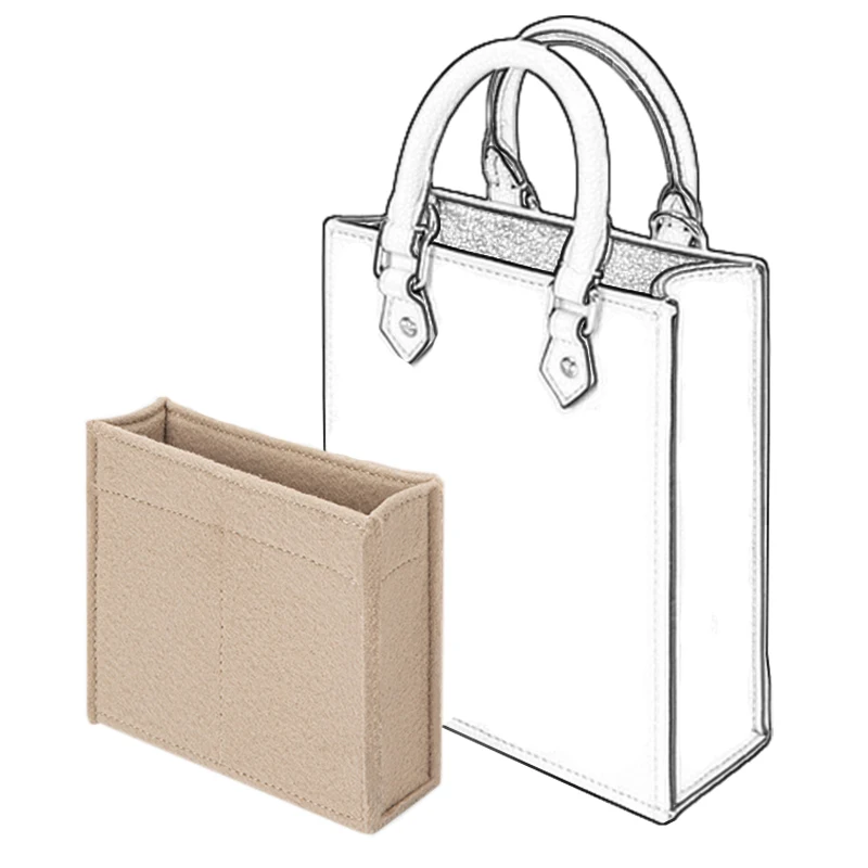 For PETIT SAC PLAT Felt Encryption Inner Travel Insert Organizer Purse  Liner Storage Cosmetic Bags Womens Luxury Handbag Shaper - AliExpress