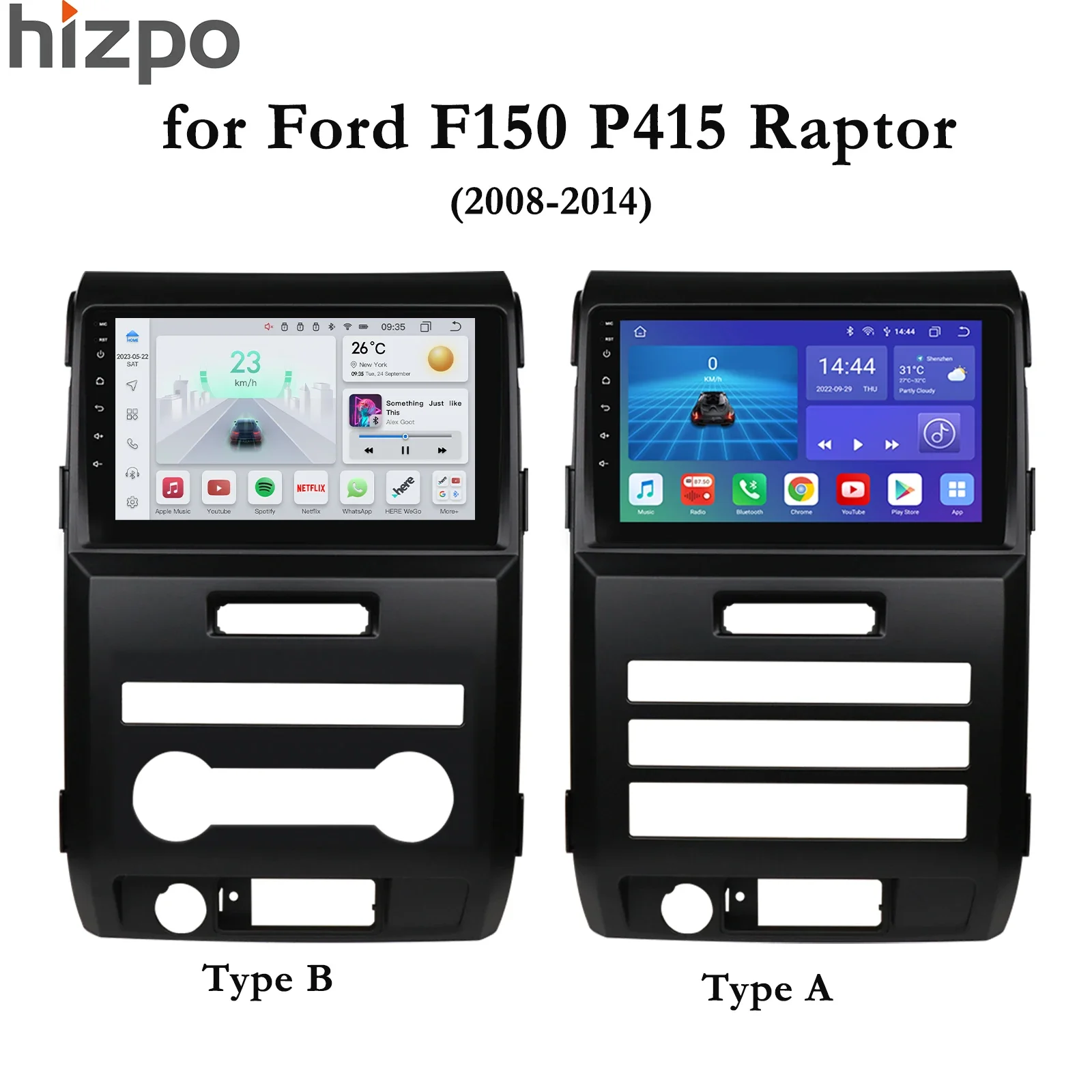 9 "10.33'' Carplay 4G-Lte 9 "Autoradio Android Per Ford F150 P415 Raptor 2008 - 2014 Lettore Multimediale Nav Gps 2 Din Stereo Dsp