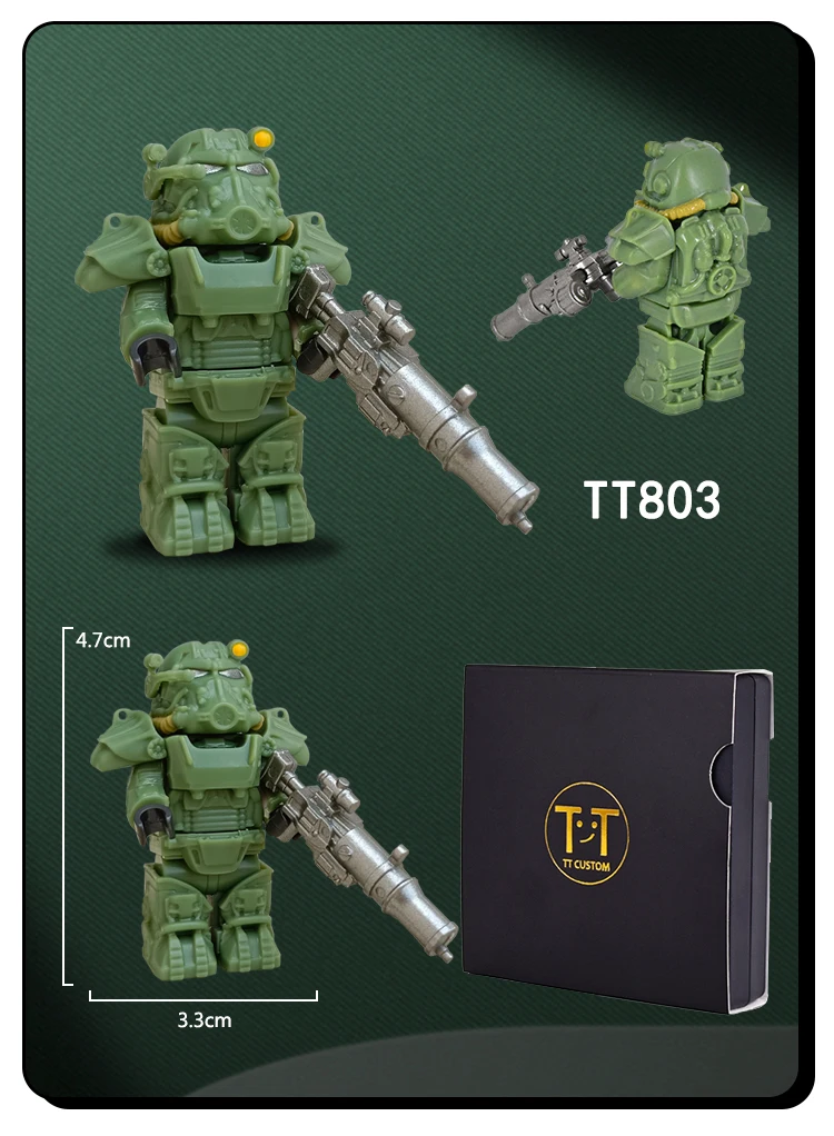 Moc Militär T60 Soldaten Mini Anime Action Fallouts Figuren Waffen Roboter Mecha Bausteine Ziegel DIY Spielzeug für Kinder Geschenk – Detail 7