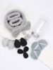 Japanese Style Bow Headband 16-Piece Set, 1 Headband, 2 Wrist Straps, 4 Makeup Sponges, 3 Mini Makeup Sponges, 3 Triangular Loos 4