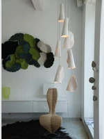 Petit lustre au sol en frêne minimaliste, villa minimaliste, créativité artistique, designer, chambre à coucher, gel, long 5