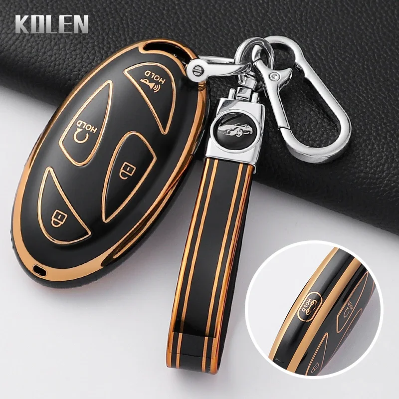 Fashion TPU Car Remote Key Case Cover with Keychain Fob Accessories