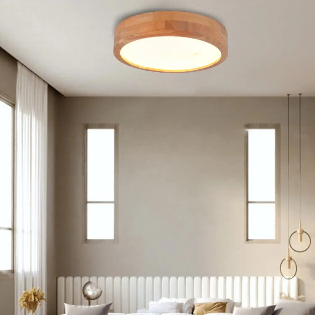 

Modern Nordic Wood Led Ceiling Lamp for Living Room Bedroom Ceiling Light Round Square Indoor Decor Lighting Fixture lampara led