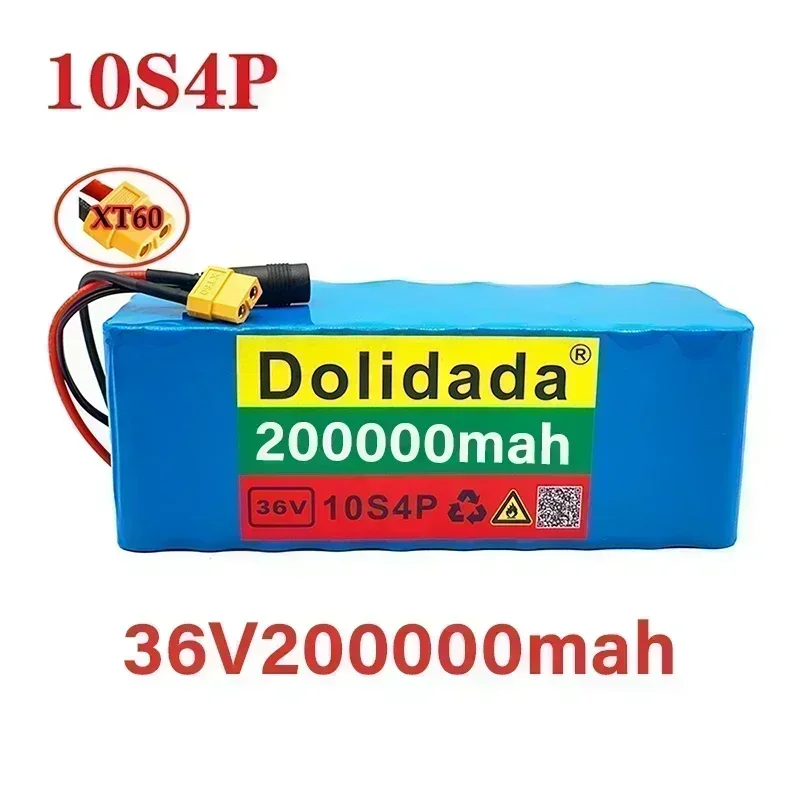 Hot Product, Hurry to Grab! 36V 200Ah 10S4P Lithium Battery, with Built - in BMS, XT60 Socket and Charger, Suitable for Bicycles 2