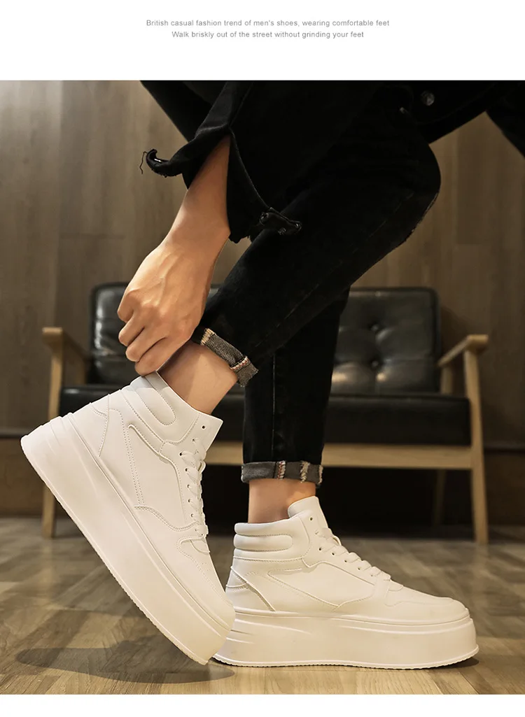 Men's Autumn Casual Platform Ankle Boots High-top Trainers_voghion.com