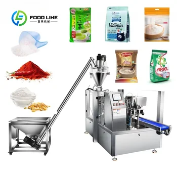 Macchina Automatica Personalizzata per Confezionamento Verticale Form-Fill-Seal, Macchina per Imballaggio Polveri in Sacchetti Preformati