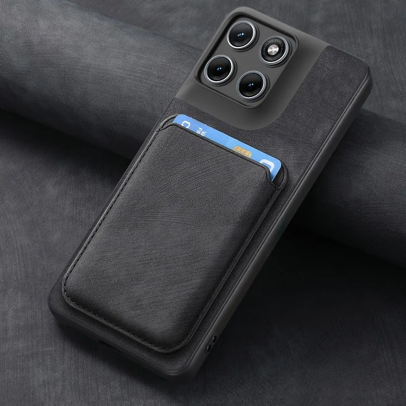 Magnetic Card Pocket Wallet Case - Detachable 2-in-1 Leather Cover