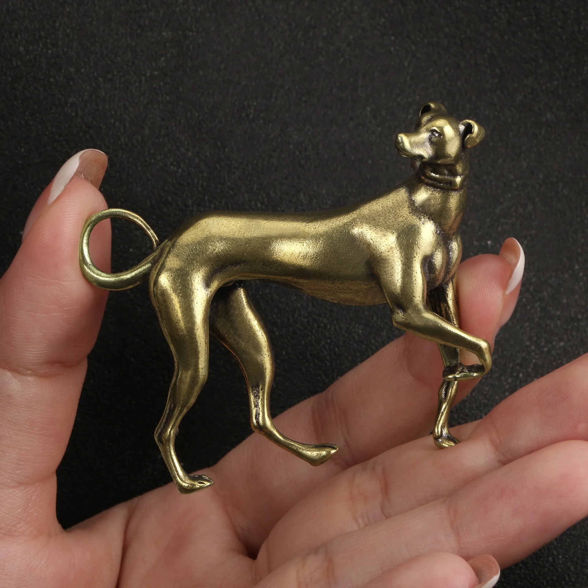 

Solid Brass Loyal Dog Desk Ornaments Vintage Copper Animal Miniatures Figurines Decorations Gifts Home Decor Crafts Accessories