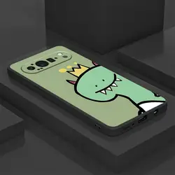 Whimsical Dinosaur Goose Black Soft Shell Phone Case - Google Pixel 8 Pro (Mix01)