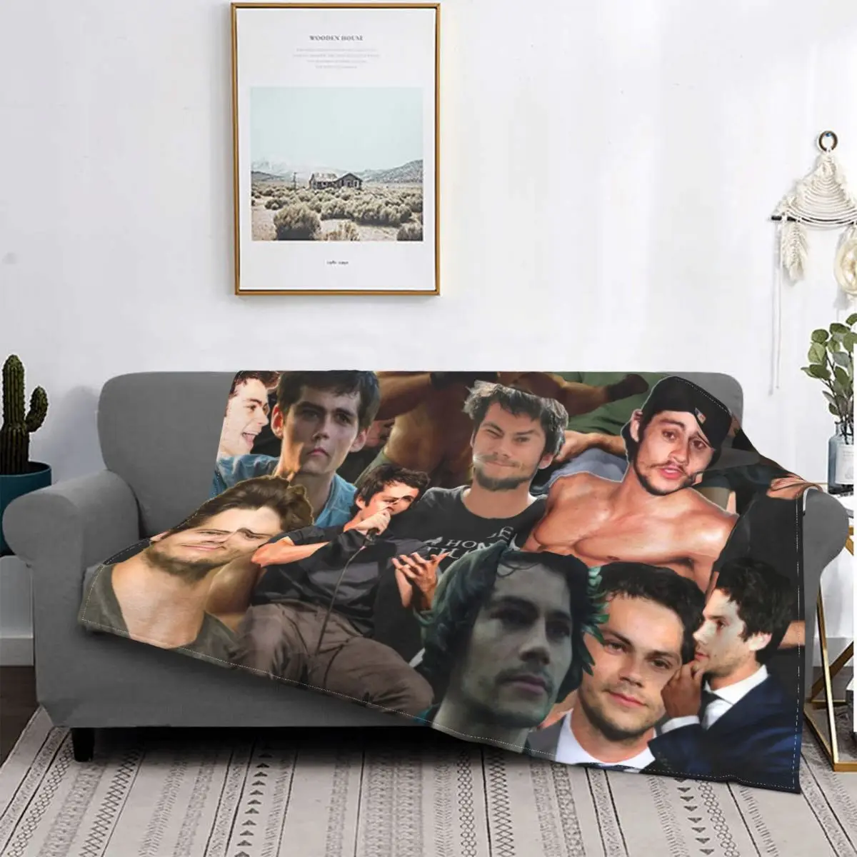 Dylan O'brien Photo Collage Blankets Flannel Dylan Obrien Multi