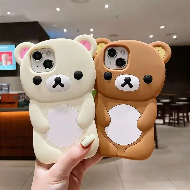 3D Cartoon Cute Bear Soft Silicone Phone Case Cover