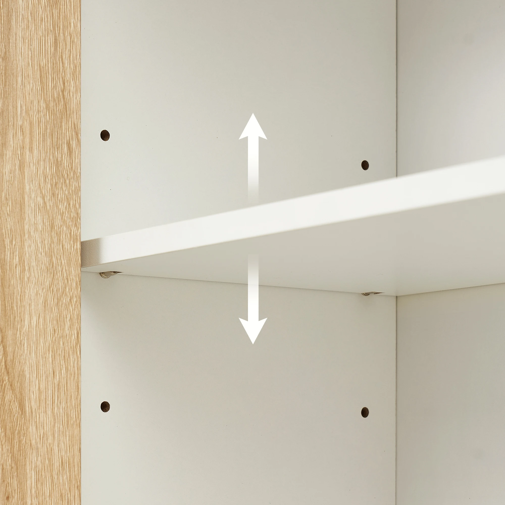 Over The Toilet Storage Cabinet, Bathroom Above Toilet Storage Wood Cabinet with Rattan Door and Adjustable Shelves 5