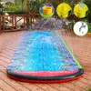Triple Lane Slip Slides, 16 Feet Slip and Slide with Body Boards for Outside Garden Backyard, Outdoor Summer Water Lawn Slides T 5