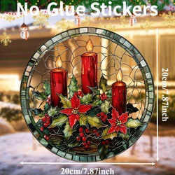 Festive Christmas Static Cling Window Sticker - Waterproof Vinyl Decal (JDR019)