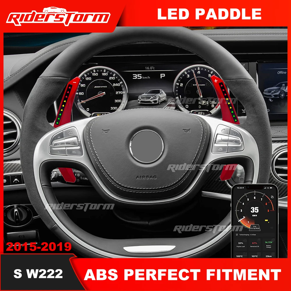 2014 2015 2016 Anno W222 Volante Per Auto Smart Led Paddle Shifter Per Merced Classe S S400 S300L S320L W222 Led Paddle Shifter