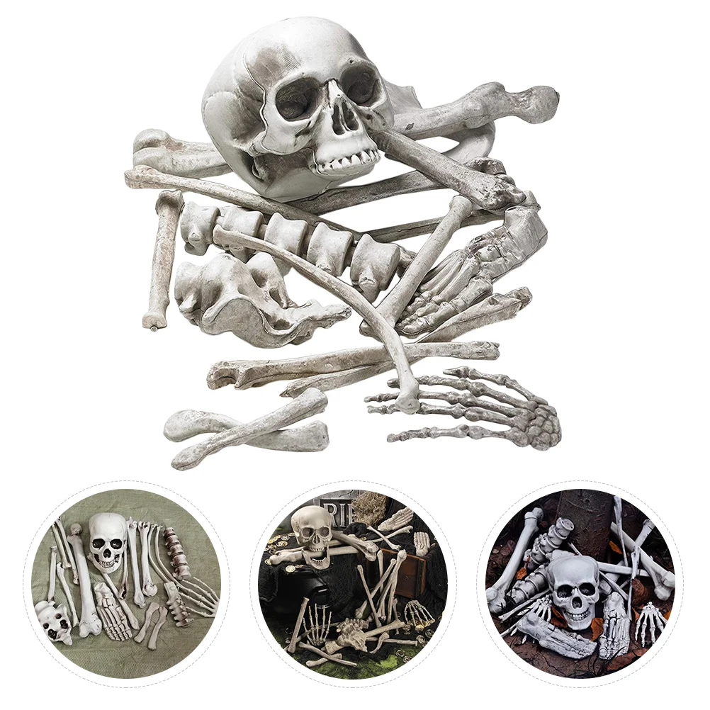 

Skull Humans Ornaments Halloween Bones Decoration Haunted House Prop Decorate Mini Supplies Plastic