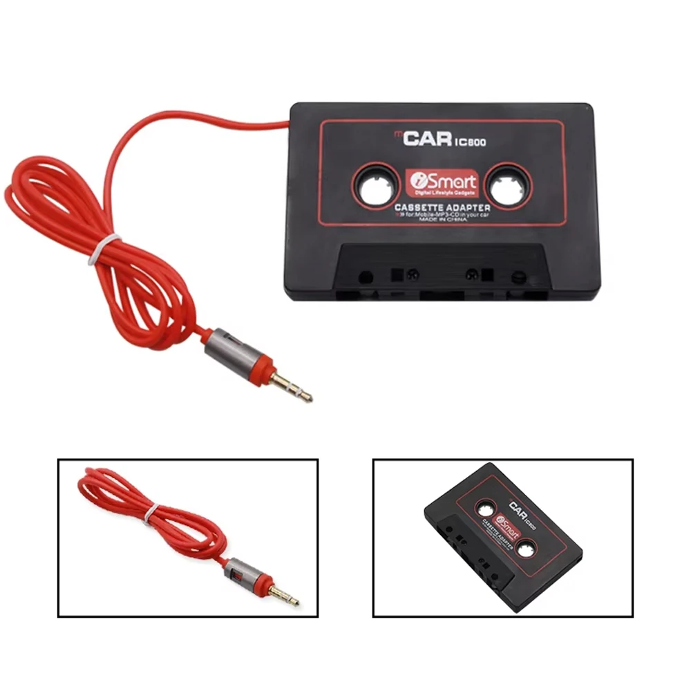 Kebidumei Car Cassette Player Tape Adapter Cassette Mp3 Player Converter For iPod For iPhone MP3 AUX Cable CD 3.5mm Jack