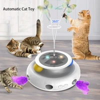 3 in 1 Smart Cat Toys Automatic Fluttering Butterfly Feather Fun Ball Toy Set For Cat Electronic Interactive Pet Toy Accessories 1