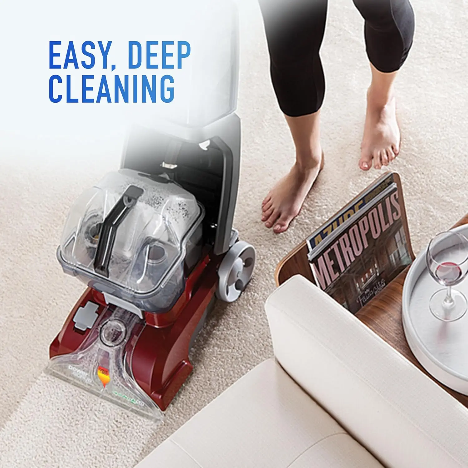 PowerScrub Deluxe Carpet Cleaner Machine for Carpet and Upholstery, Deep Cleaning Carpet Shampooer Machine with Multi-Purpose To 4