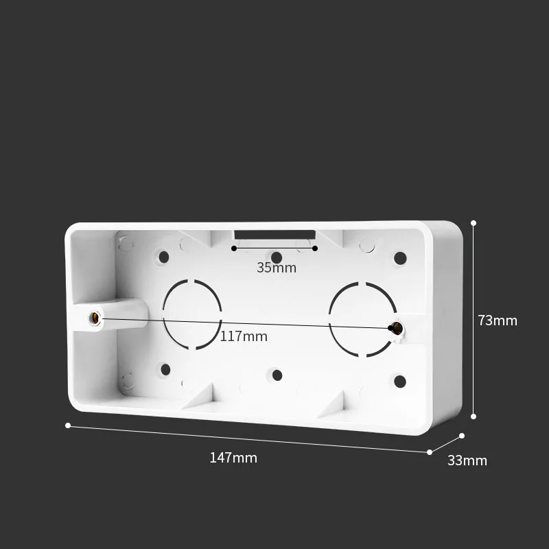 118 Type Universal Two-position, Three-position, Four-position Concealed Junction Box Switch Socket Rectangular Bottom Box White