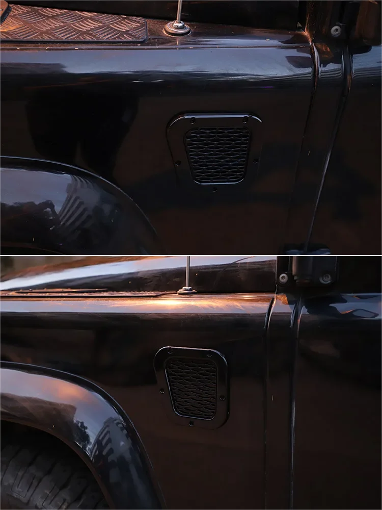 Für Land Rover Defender 2013-19 Frontmotor Motorhaube Lüftungs abdeckung Stahl Luft ansaug schaufel Luft auslass Schneedecke Autozubehör – Detail 5