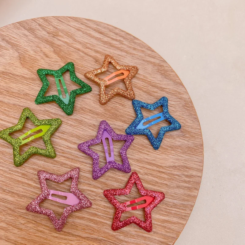 

10pcs 3cm Shining Stars BB Clips Hairpins for Children Kids Hair Clip Girls Hair Accessories