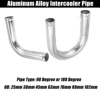 X Autohaux OD 25mm 38mm 45mm 63mm 76mm 102mm Aluminum Alloy Tube 90 180 Degree Intercooler Pipe Bend Elbow Air Intake Tube 1