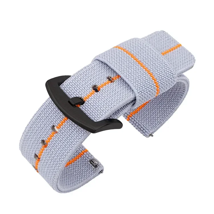 Military-Style Nylon Woven Elastic Watch Band - Army Green