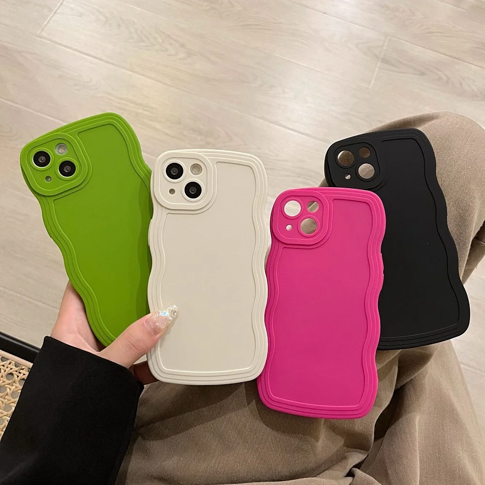 Cute Wavy Candy Phone Case Silicone Protective Cover For Iphone_voghion.com