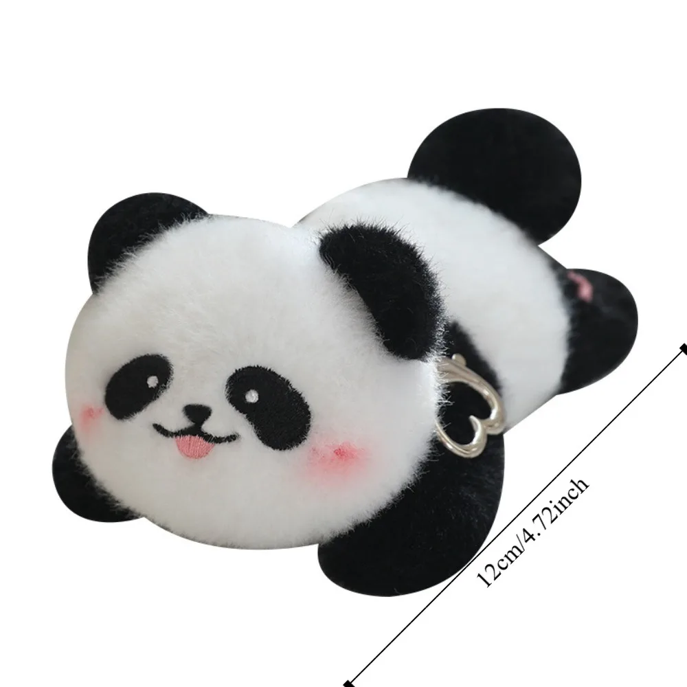 Children Gift Rotating Tail Panda Keychain Animal Stuffed Panda Pendant Cartoon Cute Raccoon Keyring Best Gifts