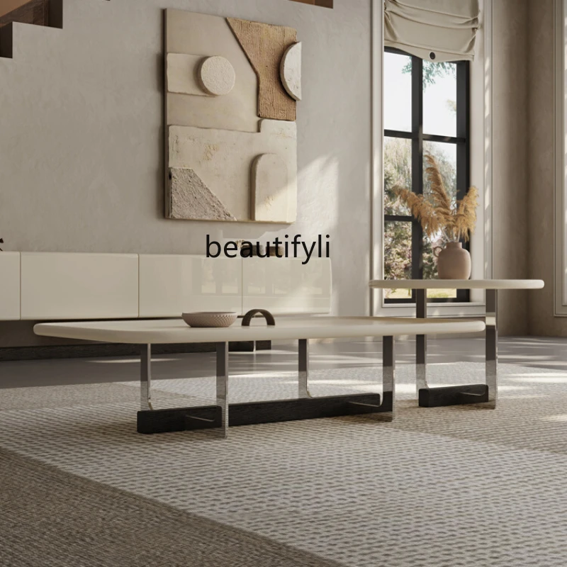 

Coffee Table Living Room Home Small Apartment Italian Light Luxury Creative Paint Tea Table High Sense