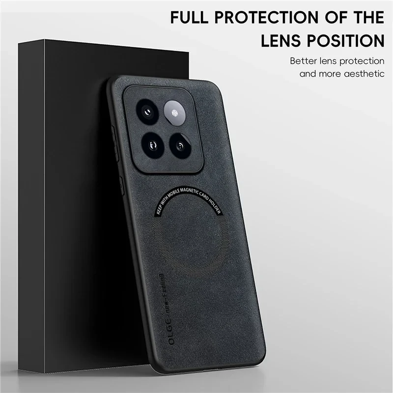 Magnetic Leather Soft Matte Phone Case with Magsafe Compatibility