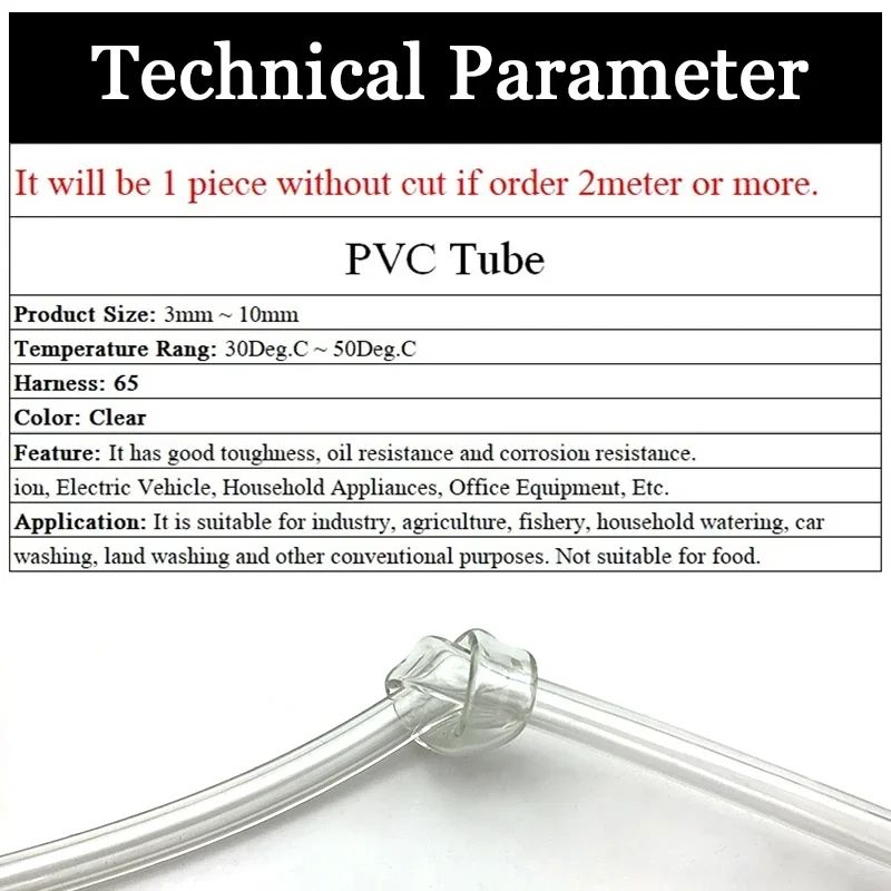 Plumbing Hose Water Pipe PVC Plastic Hoses Plumbing Supply Hose PVC Soft Hose ID 2 3 4 5 6 7 8 9 10 12 13 16 19 25 32 mm Odorless Plastic Transparent Water Pump Flexible Tube