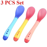 3pcs/lot Temperature Sensing Spoon for Baby Safety Infant Feeding Spoons Kids Children Boy Girl Toddler Flatware 1