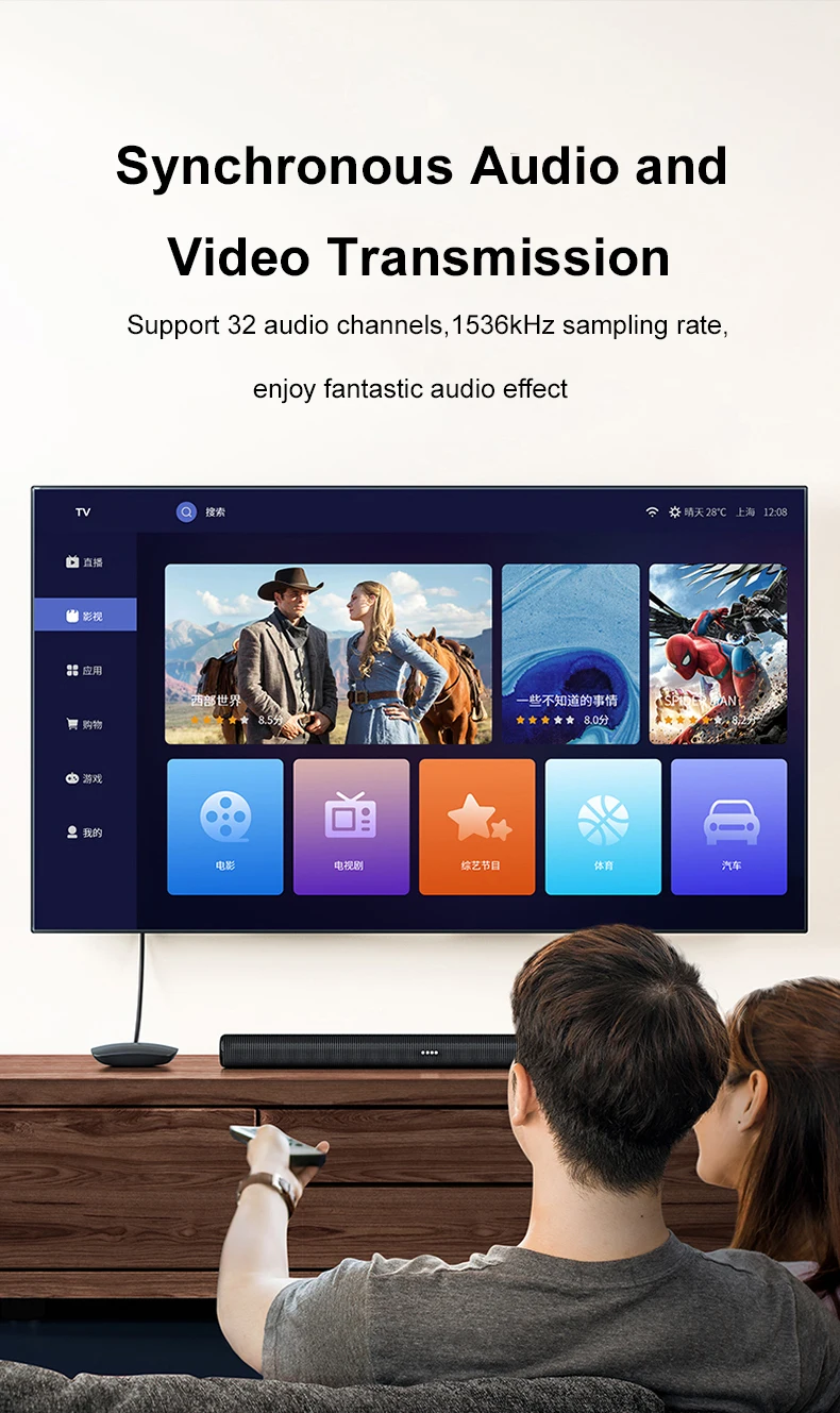 SAMZHE 4K/60HZ HDMI 2,0 Kabel Splitter Kabel für Mi Box HDTV HDMI 2,0 Audio Kabel Schalter adapter für Xiaomi PS4 Kabel HDMI – Detail 9