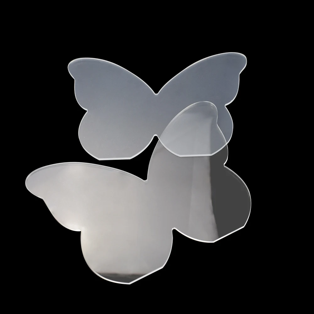 Disco acrílico de mariposa para pastel, Panel de plexiglás fundido, tablero de vidrio Plexi de plástico transparente para letreros, proyectos de exhibición DIY, 2 piezas