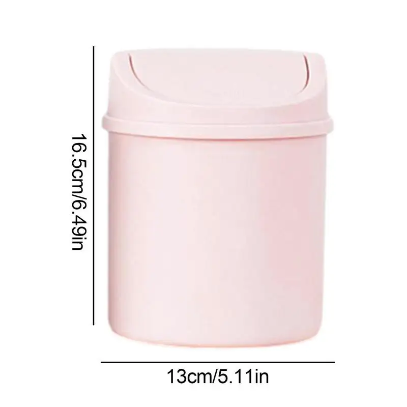 Mini Trash Can Creative Mini Garbage Cans with Lid Tiny Waste Bin Wastebasket for Desktop Small Paper Basket for Car Interior