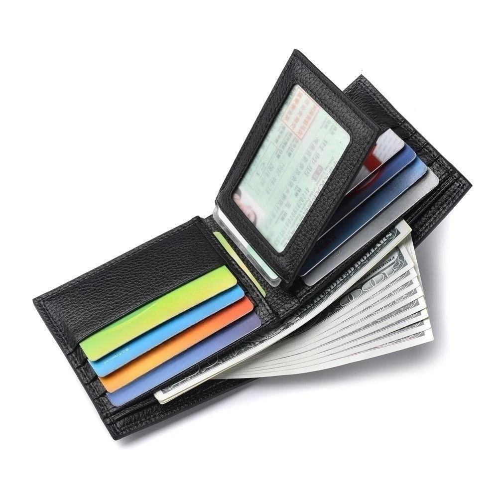 Vintage Men's Leather Wallet High Quality Multi Function ID Credit Driver License Card Bag 5