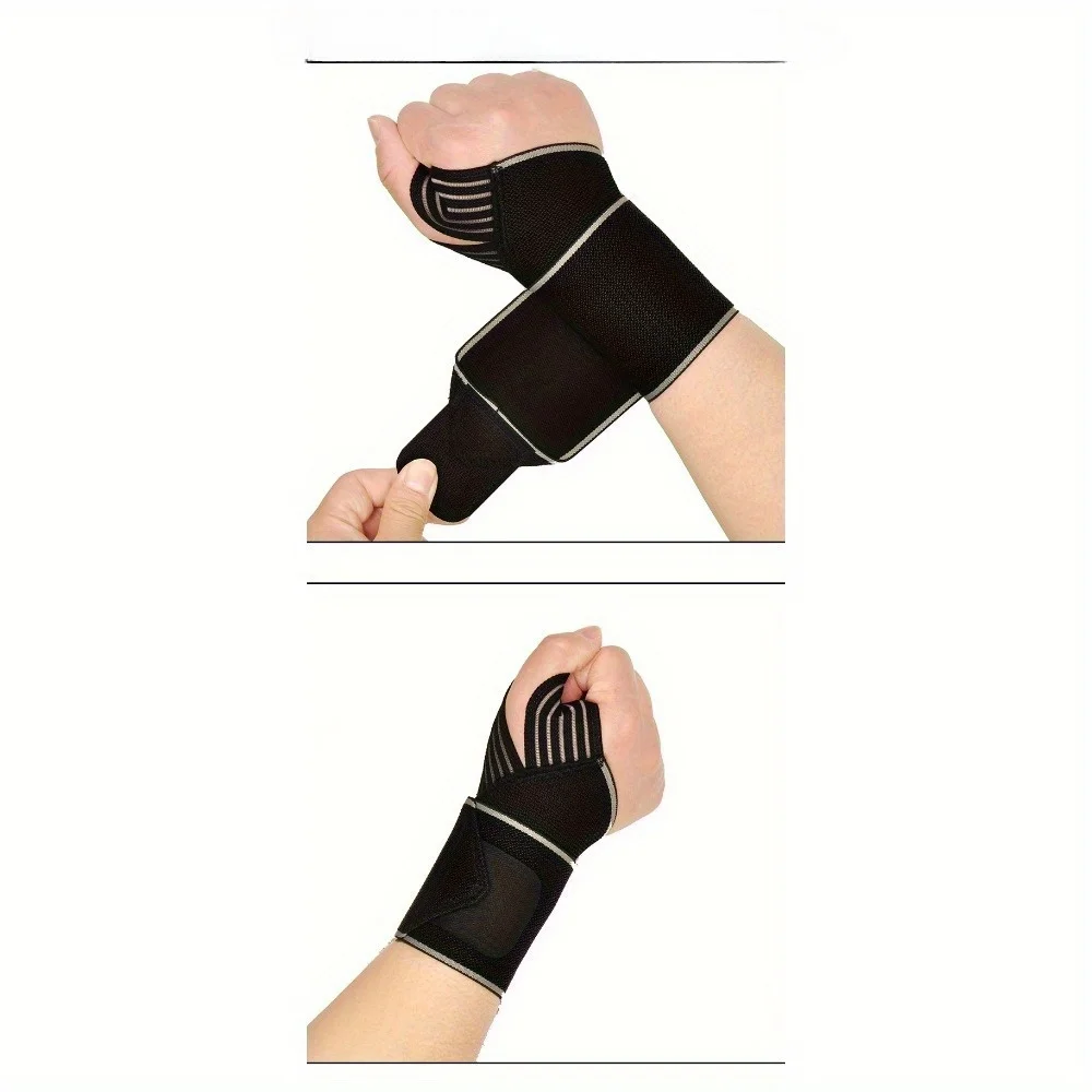 1Pc Wrist Support Strap Tennis Badminton Football Compression Wrist Guard Breathable Adjustable Gym Weightlifting Wrist Wrap