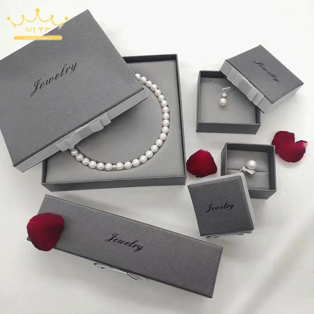 

Jewelry Necklace Display Storage Box Bow Necklace Bracelet Earrings Container Box Holiday Gift Packing Box