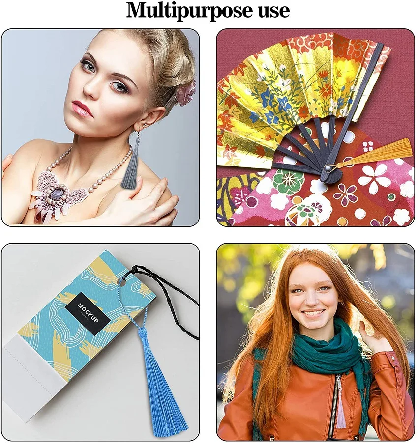 90pcs bookmark molds with Tassels Kit Including 80pcs Bookmark Tassels&10pcs Rectangle Silicone for Epoxy Resin Casting