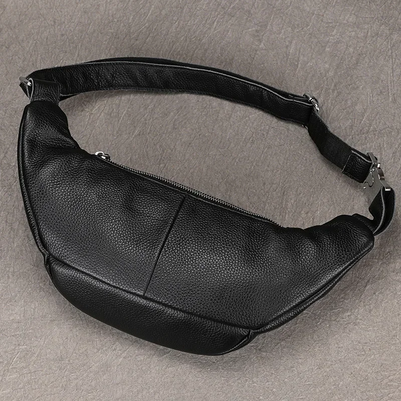 Mens Leather Waist Bag Fanny Pack Anti Theft Chest Bag