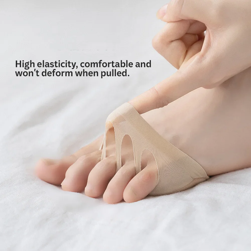 2PCS 부드러운 투명 중족골 지지대 미끄럼 방지 및 발 거품 방지 인솔 편안한 케어 도구 발 패드 하이힐 앞발 패드