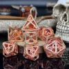 DND Polyhedral Dice Hollow Metal Dice Set 7pcs Gift Suitable for Dungeons & Dragons RPG Game 2
