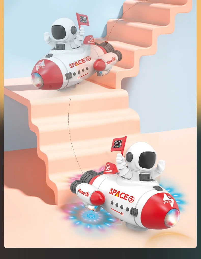 Space Rocket Car Battery Operated With Light &Amp; Music