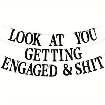 Guarda a te che ti fidanzano e Sh * t Banner sposa per essere decorazione regalo di recente fidanzamento per la sposa matrimonio Brial Shower