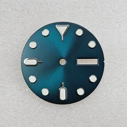 Green Luminous Watch Dial with Dual Calendar - Men's Accessory (Silver Blue)