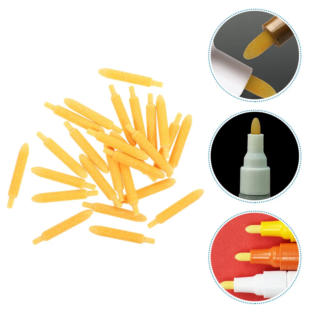 

100 Pcs Paint Pen Replacement Refills Whiteboard Marker Points Nibs for Smooth Writing Polyester Chemical Fiber Student