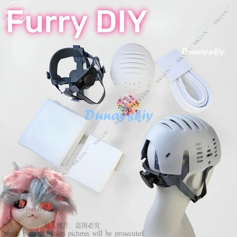 Fursuit Kigurumi Skull Headwear Cosplay Furry Costume DIY Accessories Cosplay Accessories Foam Animal Kig Head Base Fursuit